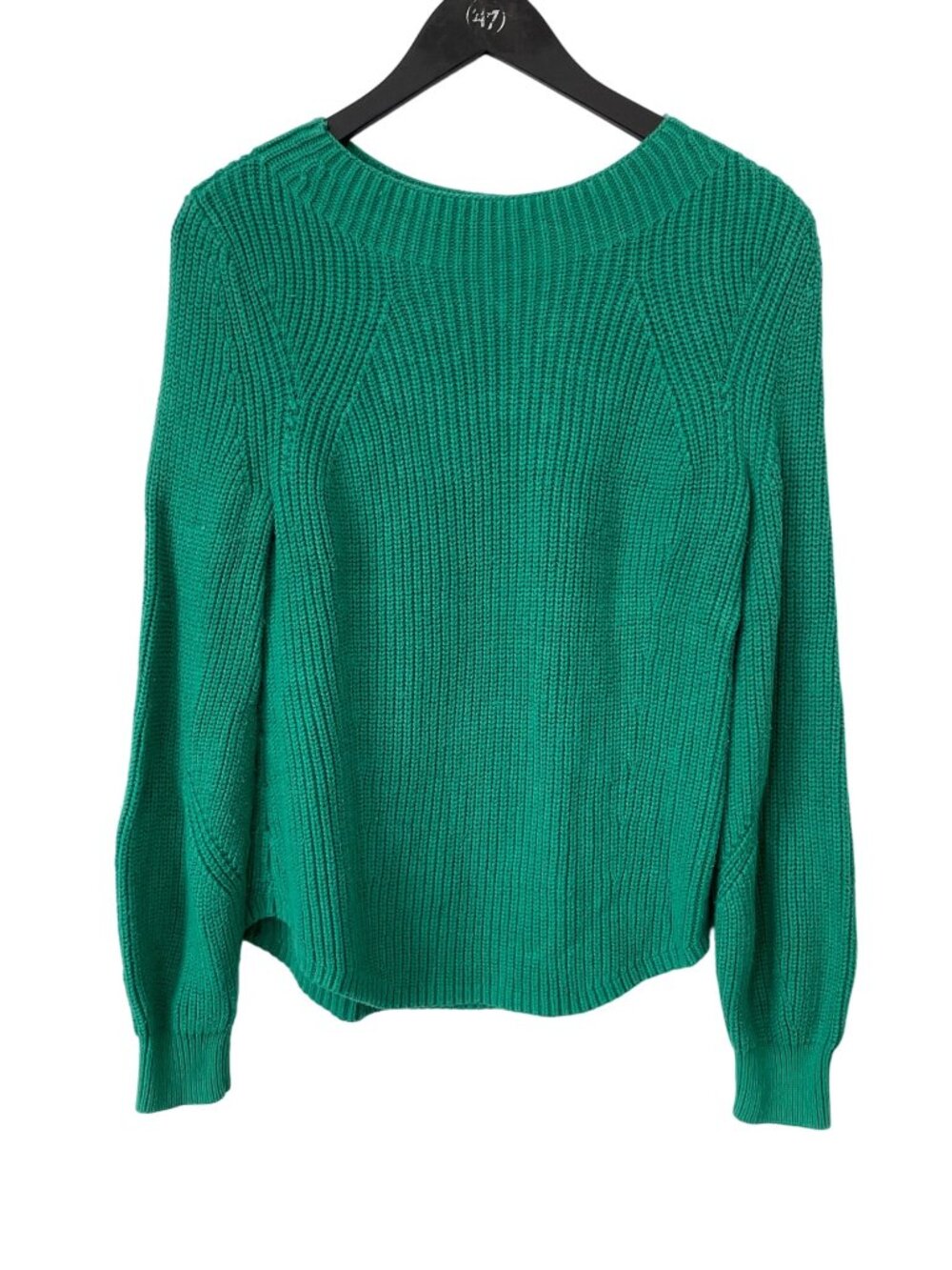 Gap Sweater Small Shaker Crewneck Pullover Deluxe Green Cozy Knit Relaxed